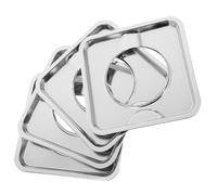 DIYEAH 4 Pezzi Leccarda Copri Fornello Rivestimenti Per Bruciatori Per Fornelli a Gas Leccarda Del Bruciatore Padella a Goccia Di Olio Pentole Dei Fornelli Acciaio Inossidabile Silver