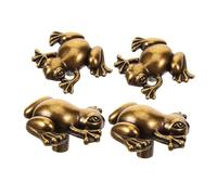 DIYEAH 4 Pezzi Maniglie Armadio Vintage in Lega di Zinco Forma di Rana Pomelli per Mobili da Decorazione Elegante per Comò Superficie Liscia e Resistente