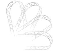 DIYEAH 4 Pezzi Mini Archi in Ferro per Piante Rampicanti da Giardino e Vasi Supporto Compatto per Rampicanti Fiori e Viti Decorazione Elegante per Balcone e Piccoli Spazi