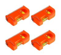 DIYEAH 4 Pezzi Mini Livella a Bolla Tascabile Arancione con Catena in Abs e Lega di Alluminio, Regolazione Orizzontale e Verticale per Scaffali e Rimorchi in Progetti Fai da Te