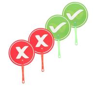 DIYEAH 4 Pezzi Paddle Risposta Doppia Faccia per Tavoletta Voto Portatile Riutilizzabile in Plastica Sì No per Interazione e in Aula Asilo e