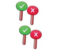 DIYEAH 4 Pezzi Paddle Voto Riutilizzabile in PVC e Temperato Tavoletta Portatile per Insegnanti e Giuria Lavabile e Flessibile per Giochi e in Classe