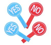 DIYEAH 4 pezzi Palette di Voto Portatili in Schiuma Lavagna per Votazioni in Aula Riutilizzabile Resistente e Facile da Pulire per Competizioni e Selezioni