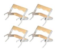 DIYEAH 4 Pezzi Pinza per Telaini Api, Beehive Frame Gripper in Legno e Acciaio Inox, Sollevatore per Telaini Arnia, Leggera e Portatile, per Apicoltori e Grandi Apiari All'aperto