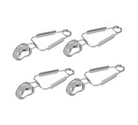 DIYEAH 4 pezzi Pinze per Lumache in Acciaio Inossidabile Clip Antiscottatura per Servire Crostacei Design Ergonomico e Stabile Utensile da Cucina Portatile per Uso Quotidiano e Attività