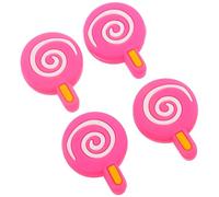 DIYEAH 4 Pezzi Smorzatore a Forma di Lecca-Lecca Rosa | Silicone, Assorbimento Urti e Smorzamento Corde, per Allenamenti Junior e Giocatori Giovani
