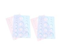 DIYEAH 4 Pezzi Strumenti per Quilling Carta Stampi Mezza Sfera in Plastica Trasparente Blu e Rosa per Artigianato Carta Leggeri e Resistenti per Creazioni Fai da Te