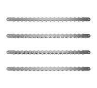 DIYEAH 4 pezzi Tagliapane a doppia faccia: lama di ricambio da 10,5" (27 cm) - lama in metallo seghettata per impasto per toast - adatta per affettatrice per pane con seghetto ad arco