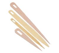 DIYEAH 4 Pezzi Tapestry Making Tools Large-Eye Wood And Bamboo Needles for Big String Weaving Crochet And DIY Crafts Ergonomic Design for Comfortable Yarn Handling