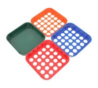 DIYEAH 4 Pezzi Vassoio Classificatore Monete Codificato a Colori, Plastica, Impilabile, per Conteggio e Smistamento di Monete da 1 Cent, Nickel, Dime e Quarter, 4 Vassoi