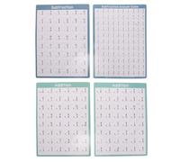 DIYEAH 4 schede didattiche matematiche cancellabili a secco su entrambi i lati per bambini - Blocco per appunti con addizione e sottrazione - Strumento di matematica per principianti in età