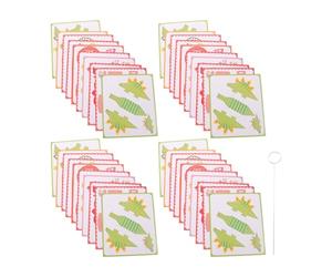 DIYEAH 4 Set Kit Stencil per Penna 3D con Modelli di Dinosauri e Animali, Carta Guida Riutilizzabile per Disegno Artistico, Accessori per Progetti Creativi Scuola e Principianti