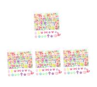 DIYEAH 4 Set Set Di Perline Perline Sagomate Incantesimi Accessori Cerchio Neon Modello Perlina Agata Co Tallone Artigianato Che Fa Ciondoli Sciolti Perlina Di Misto Plastica