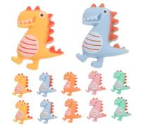 DIYEAH 4 Set Toppa in Resina di Dinosauro Glassato Fai da Te Forcina per Unicorno Colorato Gancio per Borsa Accessori Decorativi 25 Pezzi Macchinine Giocattolo 25 Pezzi * 4