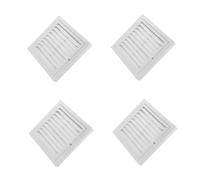 DIYEAH 4 Set Ventilazione Quadrata in Abs per Bagno e Balcone Filtro Aria con Copertura Rimovibile per Ventilazione Parete e Soffitto Protezione Polvere e Facile Pulizia Sostituzione
