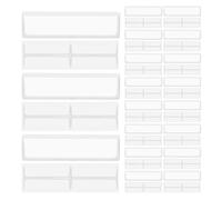 DIYEAH 48 porta etichette in plastica trasparenti, tasche per etichette adesive, tasche per biglietti da visita per la classificazione dei file della biblioteca scolastica