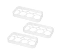 DIYEAH 4pezzi Portauova Trasparente Per Frigorifero Organizer in Plastica Scomparti Per Conservazione Delle Uova Fresche Soluzione Salvaspazio Per