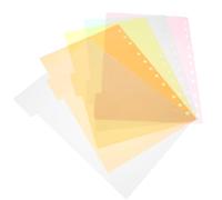 DIYEAH 5 fogli Divisori in Plastica Traslucida Linguette Colorate Separatori per Quaderni e Raccoglitori per Organizzare Documenti e Blocchi Note