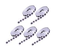 DIYEAH 5 Nastro in Poliestere con Stampa Zampe di Cane per Decorazioni Fai da Te Confezioni Regalo Feste e Shower