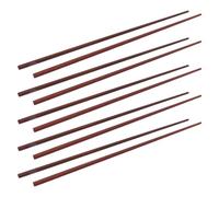 DIYEAH 5 Paia di Bacchette in Legno di Sandalo Rosso 42 CM Bacchette Cinesi Tradizionali Riutilizzabili Resistenti al Calore per Cucina Wok e Hot Pot per Uso Domestico e Ristorazione