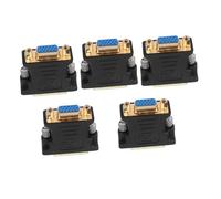 DIYEAH 5 Pezzi Adattatore Dvi Vga con Connettore Placcato Oro Supporto Full Hd per Monitor e Tv Installazione Facile senza Driver Compatibile con Vari Modelli per Uso Domestico e Ufficio