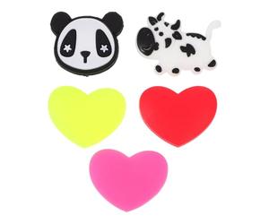DIYEAH 5 Pezzi Ammortizzatore a Cuore in Silicone per Racchetta da Tennis | Fissaggio tra Corde Scanalatura, Adatto a Pratica e Gioco, Design Creativo, Junior e Professionisti