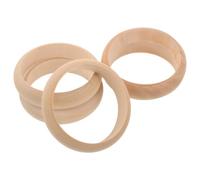 DIYEAH 5 Pezzi Bracciale in Legno Non Finito per Progetti Creativi e Gioielli Fai-da-te, Leggero e Sicuro da Lavorare Finitura Liscia e Trama Autentica