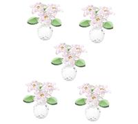 DIYEAH 5 Pezzi di Cristallo Ananas Piccolo Vaso Decorazione per La Casa Ornamenti Fiori Rosa Vasi Finti Tulipani Tappeto Alto per Specchio da Pavimento Prodotti Vaso da Pavimento Alto