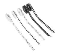 DIYEAH 5 Pezzi di Nastro per Cani Stampa di Zampe Morbido e Facile da Tagliare in Poliestere per Confezioni Regalo e Artigianato Fai da Te Natalizio