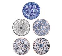 DIYEAH 5 Pezzi Set di Ciotoline in Ceramica da 4 Pollici per Salsa di Soia | Stile Giapponese Elegante, Porcellana Decorativa, per Sushi, Snack e Servizio a Tavola
