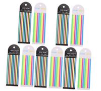 DIYEAH 5 Pezzi Strisce di Lettura Adesive Fluorescenti 2 Libri, Linguette Colorate per Annotazioni e Segnapagina, Evidenziatori Portatili per Studio e Ufficio, Adesivi Trasparenti per