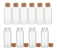DIYEAH 50 Mini Bottiglie Decorative in Vetro Trasparente da 40 Ml con Tappo in Sughero Morbido, Bottiglie di Paesaggio con Collo da 30 Mm, Perfette per Decorazioni Casa, Bomboniere