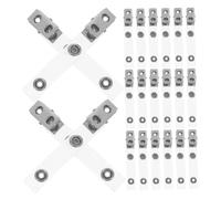 DIYEAH 50 Pezzi Clip Badge Metal con Cinghie PVC Trasparenti e Portabadge per Lavoro Scuola e Ufficio Resistente e Sicuro Adatto per Gestione e Organizzazione