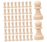 DIYEAH 50 pezzi Legno Incompleto Pedine Legno Naturale per Creazioni Fai da Te per Giochi da Tavolo e Sostituzioni Pezzi