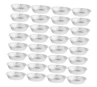 DIYEAH 50 pezzi Vaschette Rotonde in Alluminio Usa e Getta per Forno e Barbecue Resistenti ad Alta Temperatura per Torte Muffin e Arrosti Monoporzione Pratiche e Facili da Usare