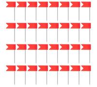 DIYEAH 50 spilli per bandiere, spille per carte di credito, spille da parete, spille per lavagna bianca, piccole penne poster, puntine decorative, in plastica, rosso