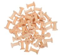 DIYEAH 50pcs Empty Wooden Spools for Crafts Unfinished Wooden Thread Bobbins Small 2 inch Rustic Reels for DIY Sewing Macrame Beading Projects