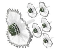 DIYEAH 6 Impostati Supporti per Bouquet da Sposa con e Colletto Portafiori per Decorazioni Matrimonio Materiale Sicuro e Resistente per Artificiale e Fatti Mano