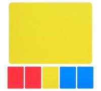 DIYEAH 6 Pezzi Carte da Arbitro Calcio Professionali a Tre Colori in PVC | Rosso Giallo Blu, Identificazione Chiara delle Sanzioni, Uso in Palazzetti e Competizioni Ufficiali