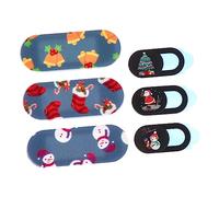 DIYEAH 6 Pezzi Copertura Webcam Natalizia Protezione Privacy per Laptop e Adesivo Facile Installare Hacking e Spionaggio Accessorio per Sicurezza Online