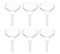 DIYEAH 6 Pezzi Imbuto in Vetro Borosilicato 30ml Trasparente Triangolare con Gambo Breve Resistente al Calore per Cucina e Laboratorio