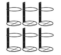 DIYEAH 6 pezzi Portabottiglie da Parete in Ferro Rosso Scaffali Espositivi Stabili e Saldati Cantinetta Vino da Muro Compatto Resistente per Vino Rosso e Regali Festivi