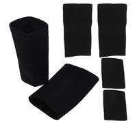 DIYEAH 6 Pezzi Set Protezioni Sportive per Ginocchiere e Polsiere Nere | Nylon, Poliestere e Spandex, Copertura Completa Sottile Traspirante, Danza e Calcio
