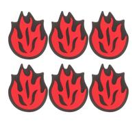 DIYEAH 6 Pezzi Smorzatore di Vibrazioni per Racchetta Tennis, Fuoco Rosso | Silicone, Inclusi, Assorbimento Urti, per Corde e Racchette, Installazione Rapida, Non Cade