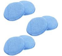 DIYEAH 6 Pezzi Spugne Lucidatura Auto Blu, Applicatore Manuale per Cera | Set in Spugna per Pulizia e Manutenzione Auto, Applicazione Uniforme della Cera, Finitura Precisa