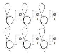 DIYEAH 6 set di chiavistelli per cancelli regolabili, con molla di rilascio, tirante per corda, apriporta autobloccante, accessori per recinzione in legno, porta, giardino, patio, cortile