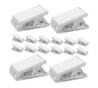 DIYEAH 60 pezzi Clip Adesive Trasparenti Badge in PP Resistente Supporto Autoadesivo per Targhette Id Leggero e Facile Applicare per Ufficio Scuola e