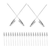 DIYEAH 60 Pezzi Clip Coccodrillo Metallo con Filo Rigido Morsetti Portafoto Piccoli per Pittura Modelli Supporto Poster e Clip Memo Fai da Te