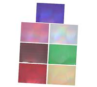DIYEAH 7 Fogli Film di Trasferimento Riflettente Vinile Pellicola di Trasferimento di Calore Guidato Luminoso Trasferire Adesivo Appiccicoso Glitter Htv PVC