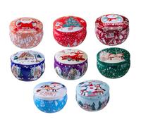 DIYEAH 8 Pezzi Candele Profumate Natalizie Profumata Natale Candele Natalizie per Aromaterapia Decorazioni Natalizie di Cera Profumata Candele con Coppa Cera di Soia
